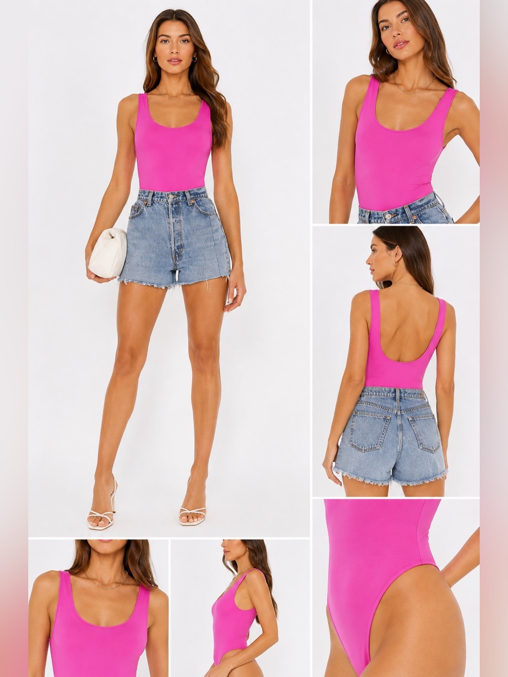 REVOLVE Hot Pink Scoop Neck Bodysuit